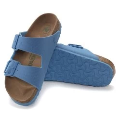 Birkenstock Women's Arizona Vegan Textile - Sky Blue (Narrow Width) -Sandals Outlet 1024394 sole 17601.1682292455