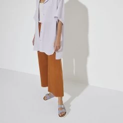 Birkenstock Papillio Women's Arizona Platform Nubuck Leather - Purple Fog -Sandals Outlet 1024529 f look f 89042.1682689370