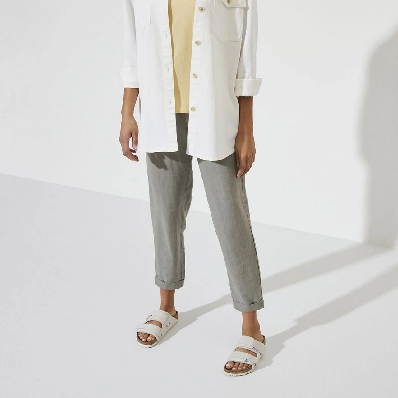 Birkenstock Women's Uji Nubuck/Suede Leather - Antique White (Narrow Width) 9 Birkenstock Women's Uji Nubuck/Suede Leather - Antique White (Narrow Width) - Image 7