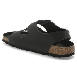 Birkenstock Women's Milano Big Buckle Oiled Leather - Black (Narrow Width) 14 Birkenstock Women's Milano Big Buckle Oiled Leather - Black (Narrow Width) -Sandals Outlet 1024943 Back 86951.1708721265