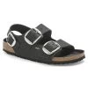 Birkenstock Women's Milano Big Buckle Oiled Leather - Black (Narrow Width) 2 Birkenstock Women's Milano Big Buckle Oiled Leather - Black (Narrow Width) -Sandals Outlet 1024943 25516.1708721245
