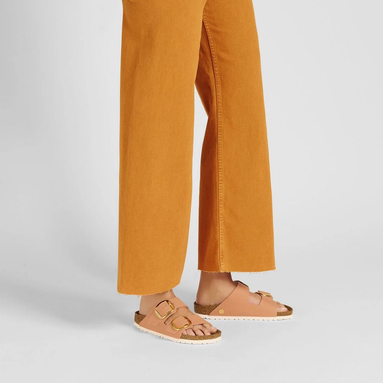 Birkenstock Women's Arizona Big Buckle Rivet Logo Vegan Canvas - Papaya 8 Birkenstock Women's Arizona Big Buckle Rivet Logo Vegan Canvas - Papaya - Image 6