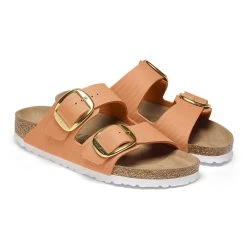 Birkenstock Women's Arizona Big Buckle Rivet Logo Vegan Canvas - Papaya 11 Birkenstock Women's Arizona Big Buckle Rivet Logo Vegan Canvas - Papaya -Sandals Outlet 1025513 pair 28498.1699223382