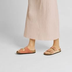 Birkenstock Women's Arizona Nubuck Leather - Mars Red / Sandcastle (Narrow Width) 14 Birkenstock Women's Arizona Nubuck Leather - Mars Red / Sandcastle (Narrow Width) -Sandals Outlet 1025757 f look f 11683.1686768801