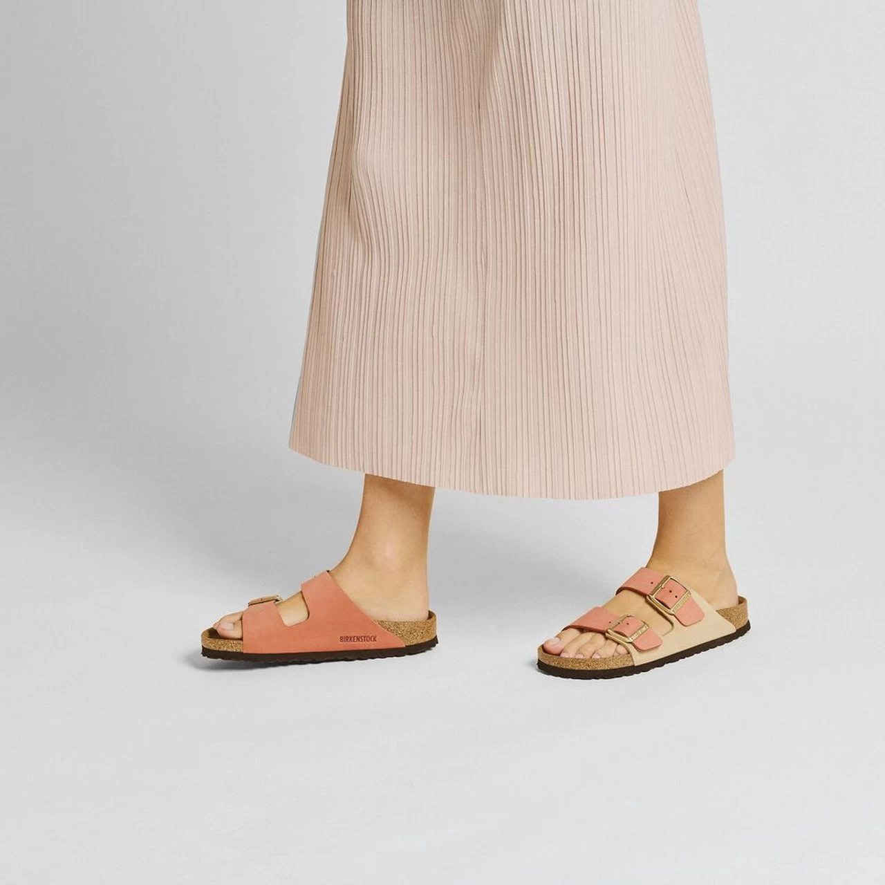 Birkenstock Women's Arizona Nubuck Leather - Mars Red / Sandcastle (Narrow Width) 8 Birkenstock Women's Arizona Nubuck Leather - Mars Red / Sandcastle (Narrow Width) - Image 6