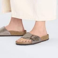 Birkenstock Women's Catalina Birko-Flor - Graceful Taupe (Narrow Width) 14 Birkenstock Women's Catalina Birko-Flor - Graceful Taupe (Narrow Width) -Sandals Outlet 1026512 f closeup f 19625.1711470675