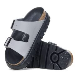 Birkenstock Women's Arizona Chunky Birko-Flor - Stone Coin (Narrow Width) -Sandals Outlet 1026879 sole 12011.1709153283