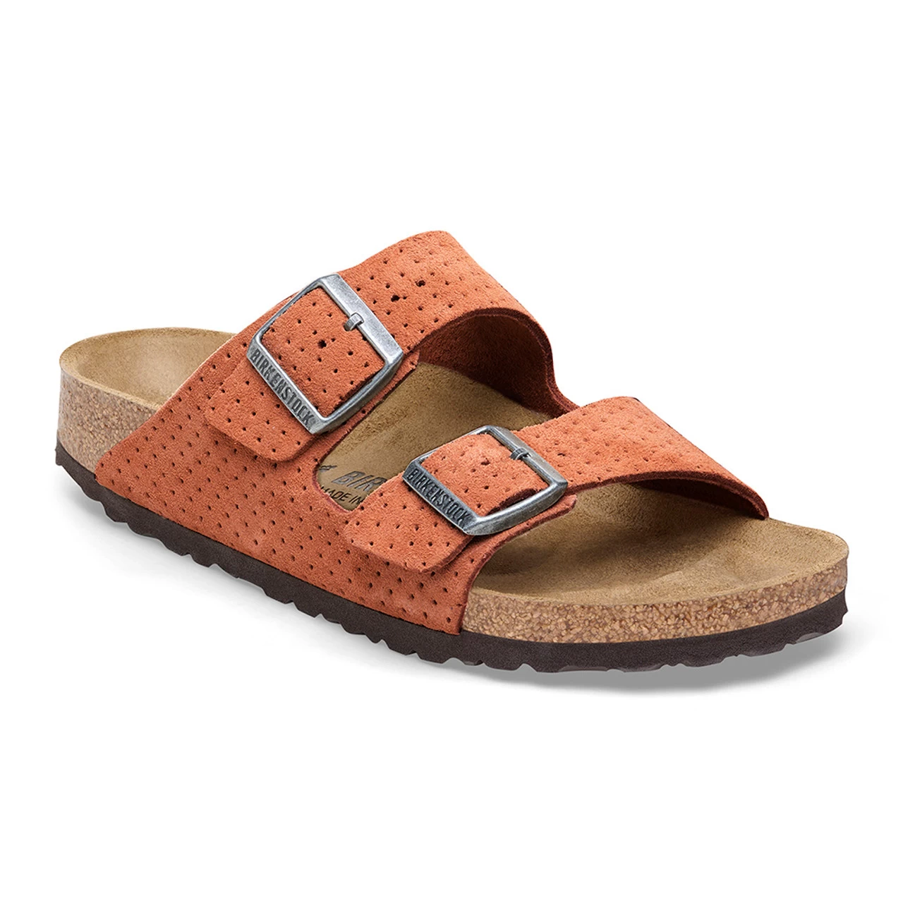 Birkenstock Arizona Suede Embossed - Dotted Burnt Orange (Narrow Width) 3 Birkenstock Arizona Suede Embossed - Dotted Burnt Orange (Narrow Width)