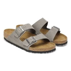 Birkenstock Arizona Suede Embossed - Dotted Stone Coin (Narrow Width) -Sandals Outlet 1026988 pair 91190.1711477310