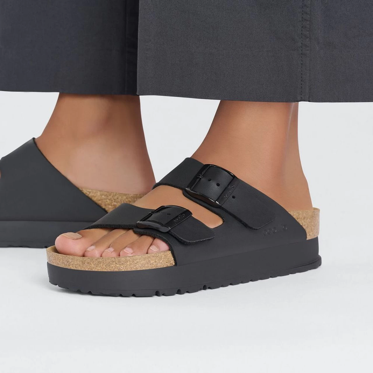 Birkenstock Papillio Women's Arizona Flex Platform Birko-Flor - Black (Narrow Width) 8 Birkenstock Papillio Women's Arizona Flex Platform Birko-Flor - Black (Narrow Width) - Image 6