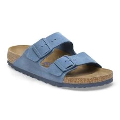 Birkenstock Arizona Soft Footbed Suede Leather - Elemental Blue(Regular Width)