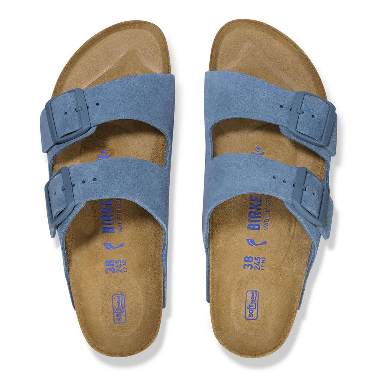 Birkenstock Arizona Soft Footbed Suede Leather - Elemental Blue(Regular Width) 7 Birkenstock Arizona Soft Footbed Suede Leather - Elemental Blue(Regular Width) - Image 5