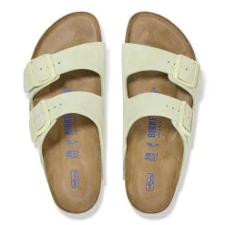 Birkenstock Arizona Soft Footbed Suede Leather - Faded Lime (Narrow Width) -Sandals Outlet 1027662 top 99154.1711479627