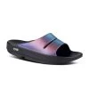 OOFOS Women's OOahh Luxe Slide - Midnight Spectre -Sandals Outlet 1103MDNHTSPEC shot2 61026.1709235062