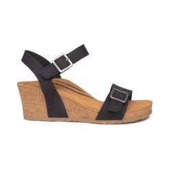 Aetrex Women's Lexa Quarter Strap Wedge - Black 13 Aetrex Women's Lexa Quarter Strap Wedge - Black -Sandals Outlet 11 58432.1622124270