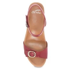 Dansko Women's Arielle - Red Glazed Leather -Sandals Outlet 1613221200 VIT 74675.1711643250