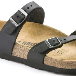 Birkenstock Women's Mayari Oiled Leather - Black (Regular Width) -Sandals Outlet 171481 detail 1 18053.1558635165