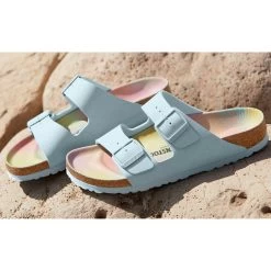 Birkenstock Women's Arizona Vegan Birko-Flor - Sky (Narrow Width) -Sandals Outlet 1 29581.1654281629