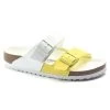 Birkenstock Women's Arizona Split - White / Lime Sour (Narrow Width) -Sandals Outlet 1 31802.1622210481