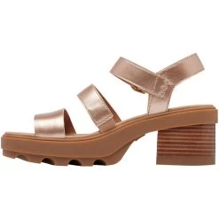 Sorel Women's Joanie Heel Ankle Strap - Warm Gold / Gum -Sandals Outlet 1 31939.1709055997