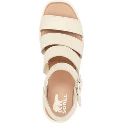 Sorel Women's Joanie III Ankle Strap Wedge - Chalk / Gum 17 -Sandals Outlet 1 41037.1678725661