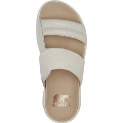 Sorel Women's Viibe Slide - Sea Salt / Dark Stone -Sandals Outlet 1 47675.1678736506