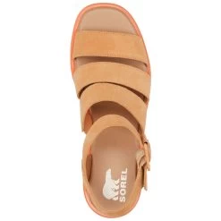 Sorel Women's Joanie III Ankle Strap Wedge - Faded Spark / White -Sandals Outlet 1 49627.1652463797