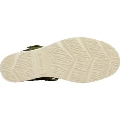 Sorel Women's Joanie IV Y Strap Wedge - Utility Green / Honey White -Sandals Outlet 1 74528.1707430914