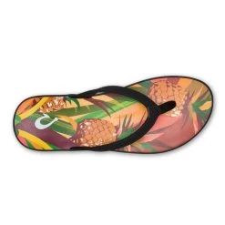 Olukai Women’s Puawe - Black / Pineapple -Sandals Outlet 20498 40PZ 004 W Puawe BlackPineapple 67477.1712690852