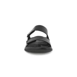 ECCO Women's 2nd Cozmo Two Band Slide - Black -Sandals Outlet 206823 01001 front 16367.1650290645
