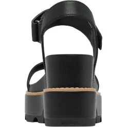 Sorel Women's Joanie IV Y Strap Wedge - Black / Sea Salt -Sandals Outlet 2 00877.1709064560