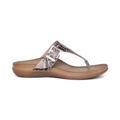 Aetrex Women's Rita Adjustable Thong Sandal - Snake -Sandals Outlet 2 13288.1621973814