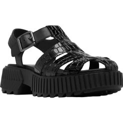 Sorel Women's ONA Streetworks Fisherman Mid - Black / Sea Salt -Sandals Outlet 2 35693.1707495605