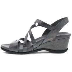 Dansko Women's Addyson - Pewter Metallic Distressed 11 Dansko Women's Addyson - Pewter Metallic Distressed -Sandals Outlet 2 61634.1677003727