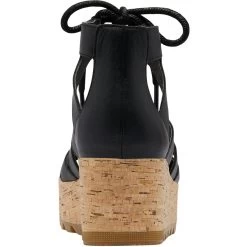 Sorel Women's Cameron Flatform Lace - Black / Gum 2 -Sandals Outlet 2 68990.1678811355