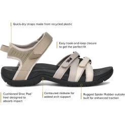 Teva Women's Tirra - Black / Birch Multi -Sandals Outlet 2 79894.1679856402