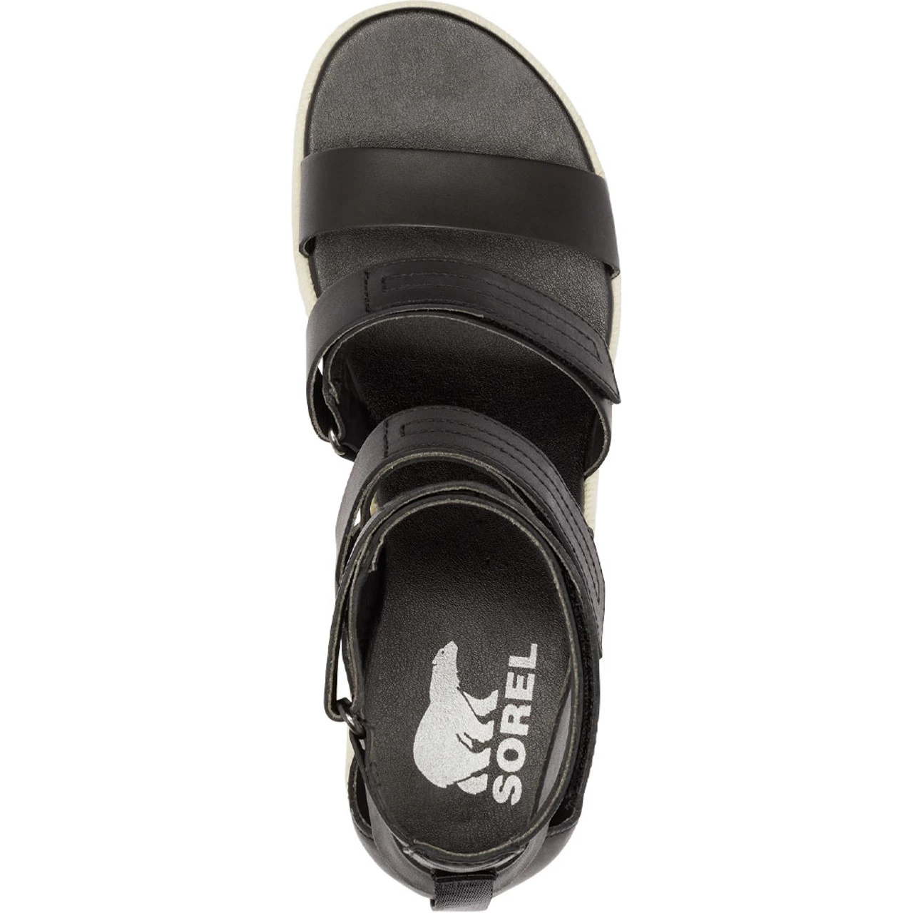 Sorel Women's Cameron Multistrap Wedge - Black / Chalk 7 Sorel Women's Cameron Multistrap Wedge - Black / Chalk - Image 5