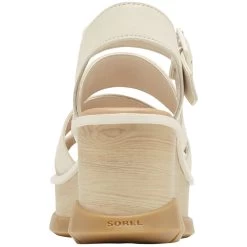 Sorel Women's Joanie III Ankle Strap Wedge - Chalk / Gum 17 -Sandals Outlet 3 06071.1678725653