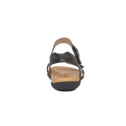 Aetrex Women's Lucy Woven Quarter Strap Sandal - Black -Sandals Outlet 3 08847.1622060282