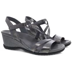 Dansko Women's Addyson - Pewter Metallic Distressed 12 Dansko Women's Addyson - Pewter Metallic Distressed -Sandals Outlet 3 49934.1677003735