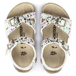 Birkenstock Kids Rio Microfiber - Confetti White (Regular Width) -Sandals Outlet 3 55921.1621348357