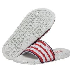 Hey Dude Women's Chandler Knit - Flag -Sandals Outlet 40114 1JR CHANDLERKNIT FLAG PAIRBOTTOM 89776.1686170044
