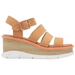 Sorel Women's Joanie III Ankle Strap Wedge - Faded Spark / White