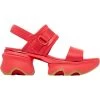 Sorel Women's Kinetic Impact Slingback Heel - Red Glo / Gum -Sandals Outlet 4 23989.1709151855