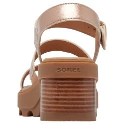 Sorel Women's Joanie Heel Ankle Strap - Warm Gold / Gum -Sandals Outlet 4 29455.1709056045