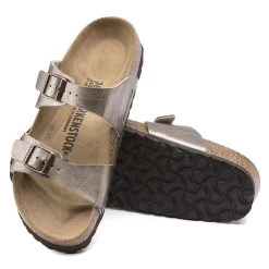 Birkenstock Women's Sydney Birko Flor - Graceful Taupe (Narrow Width) -Sandals Outlet 4 30541.1624564940