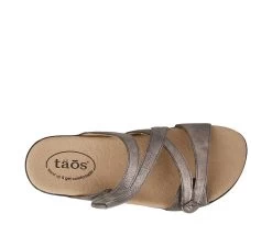 Taos Footwear Women's Double U - Pewter -Sandals Outlet 4 34892.1649273732