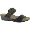 Naot Women's Kingdom - Soft Black Leather / Oily Midnight Suede -Sandals Outlet 4 91585.1680206053