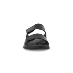 ECCO Men's 2nd Cozmo Two Band Slide - Black -Sandals Outlet 500904 01001 front 53339.1650999611