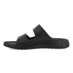 ECCO Men's 2nd Cozmo Two Band Slide - Black -Sandals Outlet 500904 01001 inside 14992.1650999601